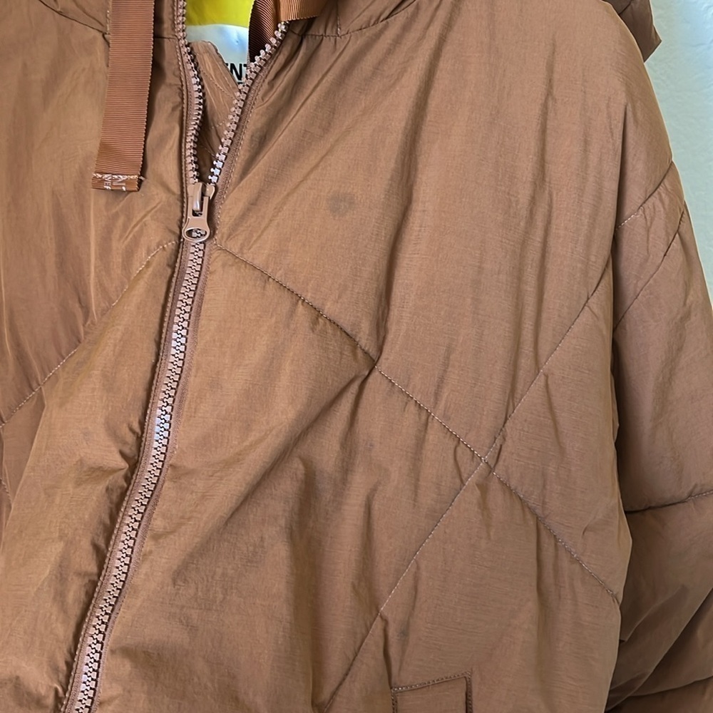 Essentiel antwerp brown and yellow chameleon puffer jacket - Picture 8 of 16